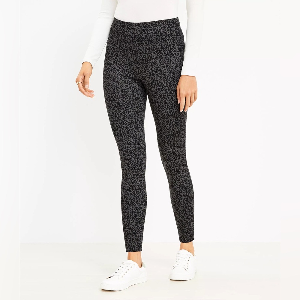 LOFT Leopard Print Ponte Leggings Size XXL NWT